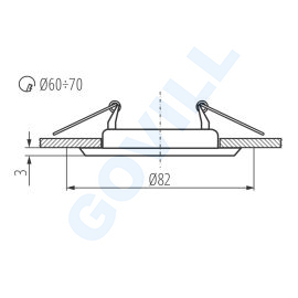 Kanlux keret dekorációs, fix (max.10W) fehér